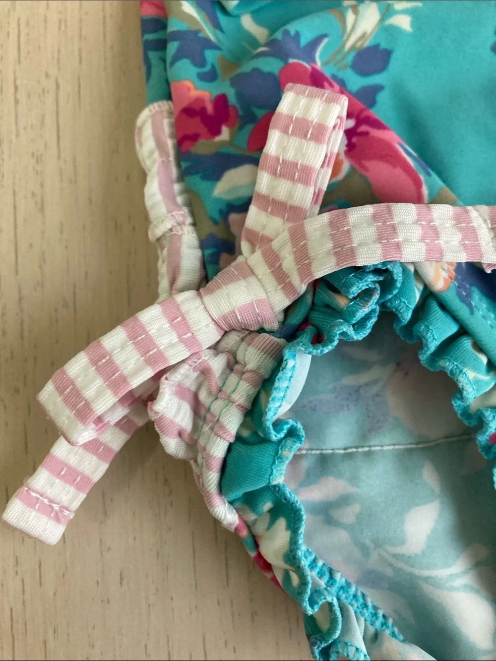 Ruffle Butts Fancy Me Floral Long-Sleeve One-Piece Swimsuit, size 12-18 months